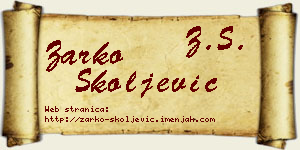 Žarko Školjević vizit kartica